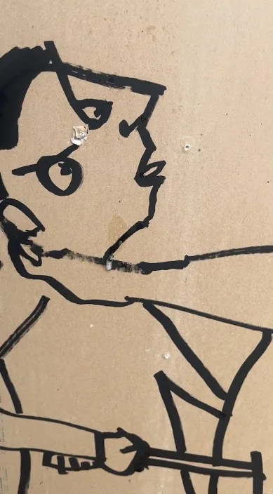 Fútbol – street art in Barcelona: scene from the Art Is Trash video by Francisco de Pájaro